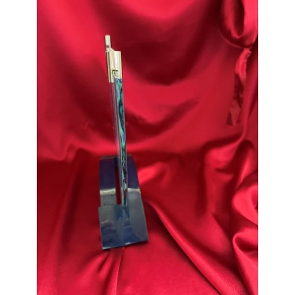 Menorah Modern Art Design of Fused Frosted Glass, Hand Crafted, for Hannukah - Picture 8 of 8